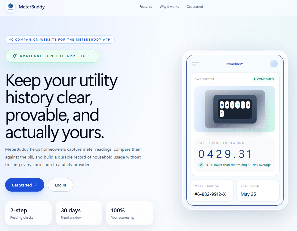 MeterBuddy website screenshot